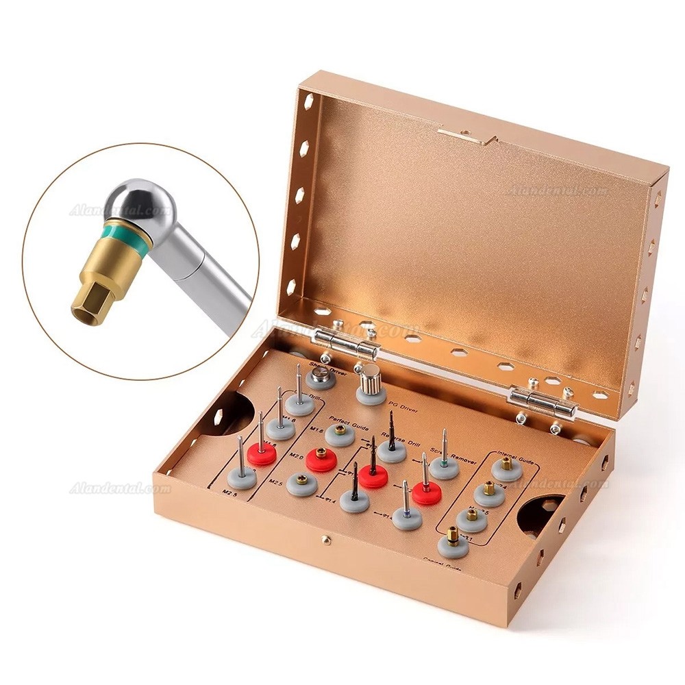 Dental Stainless Steel Implant Screw Removal Kit (Shank Drivers / Drills /Guide)
